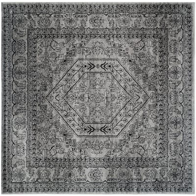 Medallion Black Area Rugs Rugs The Home Depot