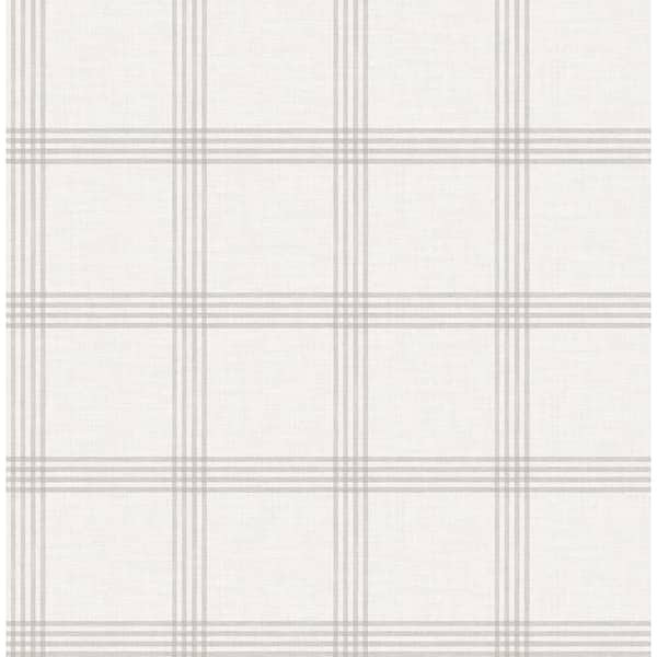 Chesapeake Twain Dove Plaid Dove Wallpaper Sample