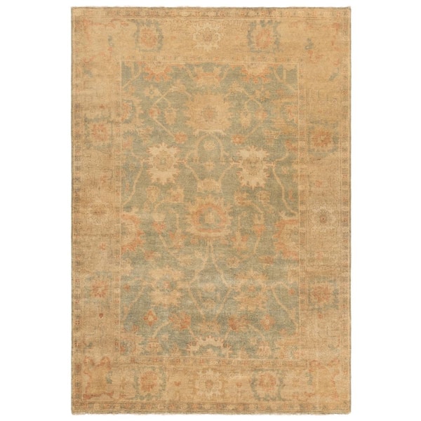 SAFAVIEH Oushak 6 ft. x 9 ft. Dark Green/Brown Oriental Area Rug
