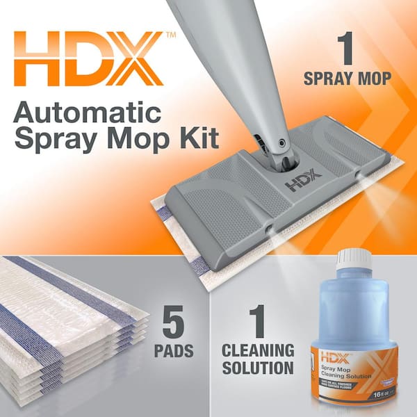 Great Value Automatic Spray Mop Starter Kit (Spray Mop, 5 Pads