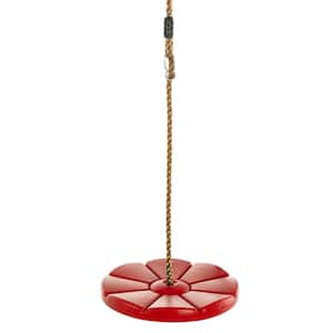 Machrus Swingan Cool Disc Swing With Adjustable Rope Fully Assembled, Red