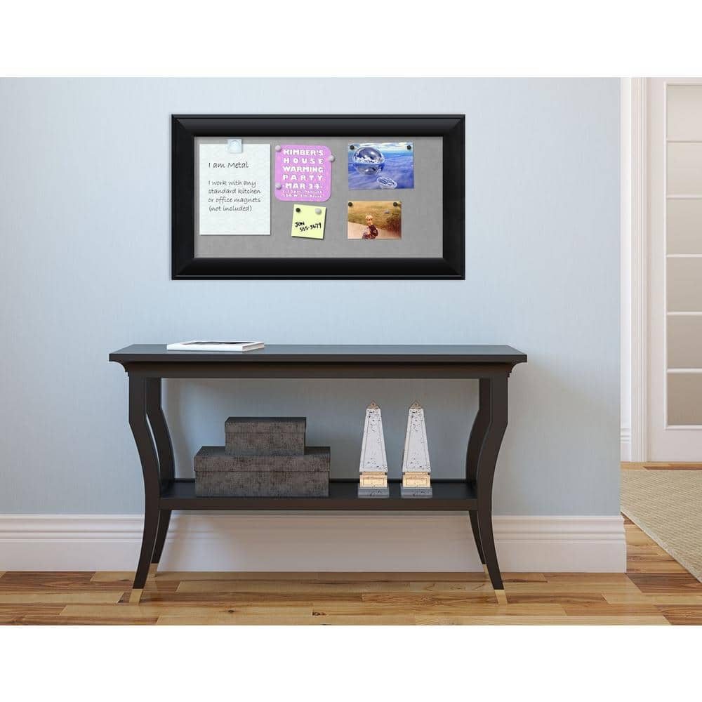 Nero Black Wood Framed Magnetic Board 30 x 19 in.