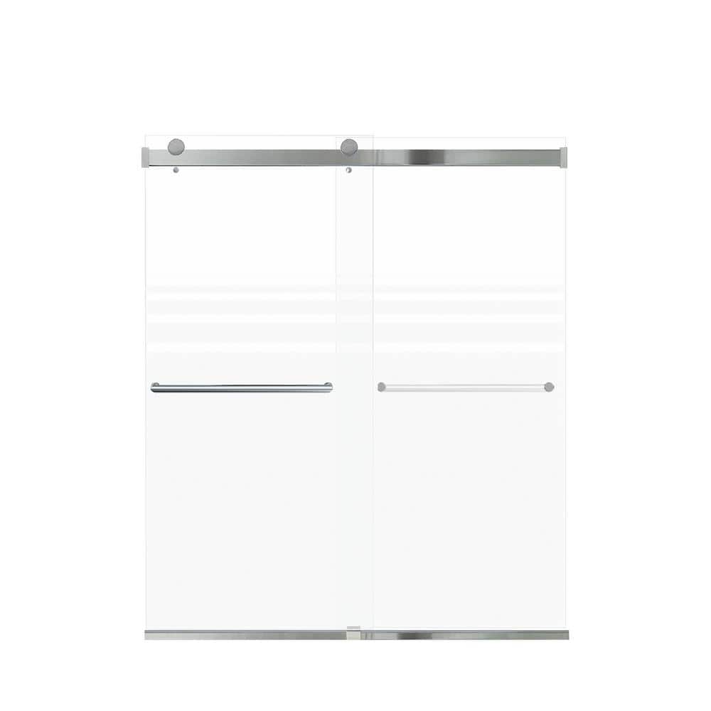 Brianna 60 in. W x 70 in. H Sliding Frameless Shower Door in Polished Chrome Finish with Frosted Glass price history on PriceWatchPro