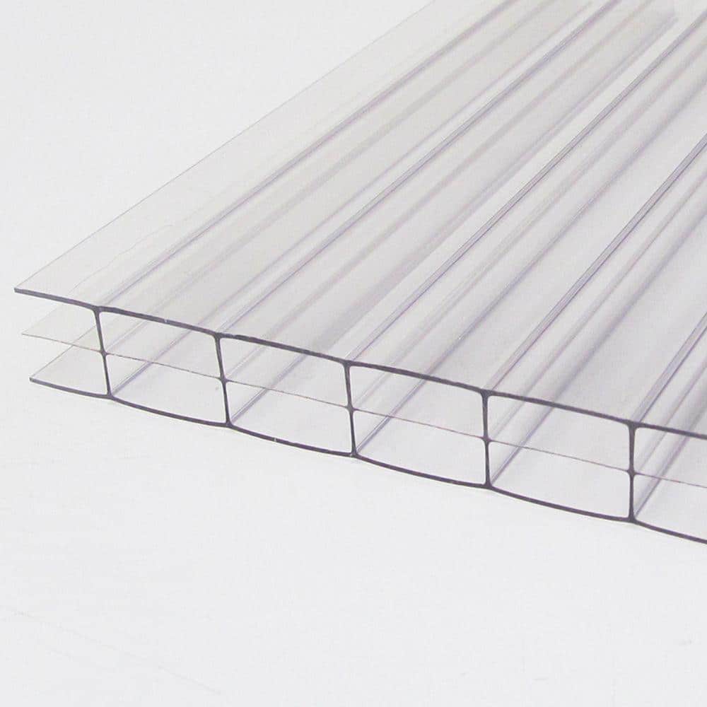LEXAN Thermoclear 48 in. x 96 in. x 1/4 in. (6mm) Opal Multiwall Polycarbonate  Sheet PCTW4896-6MMOPL - The Home Depot