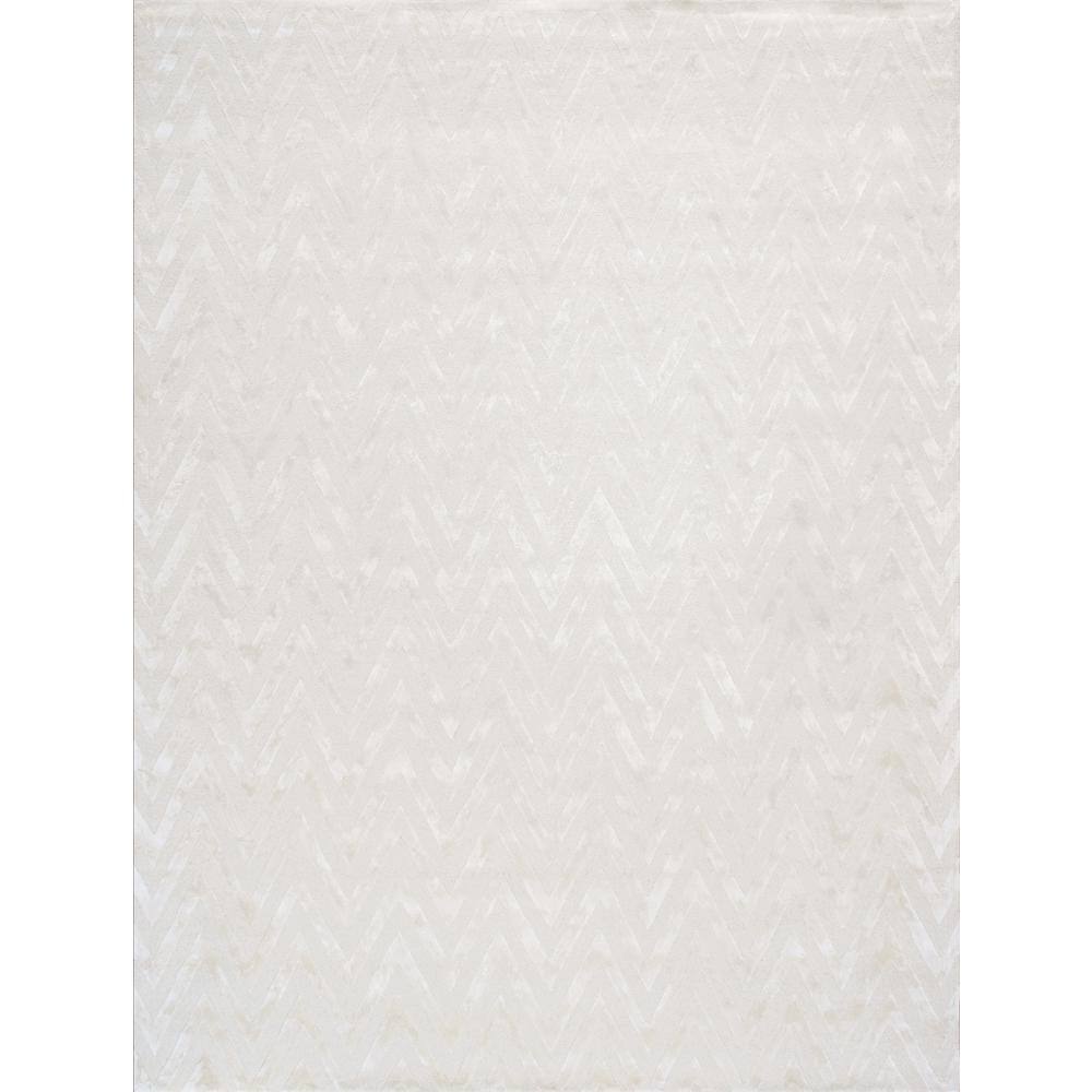 Ivory Hand-Tufted Wool and Viscose Rectangular Area Rug
