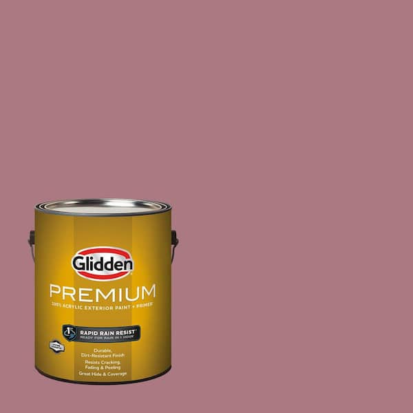 Glidden Premium 1 gal. PPG1049-5 Mauve Madness Flat/Matte Exterior