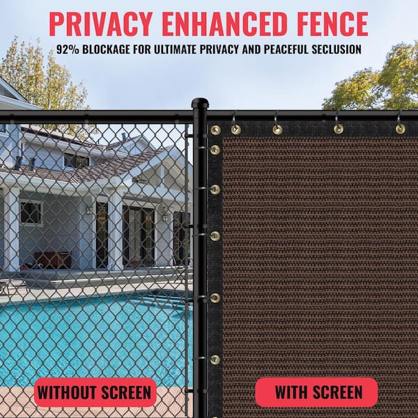 SEALTECH 8-ft H x Gray Non-Recycled Polypropylene Chain Link Fence Screen