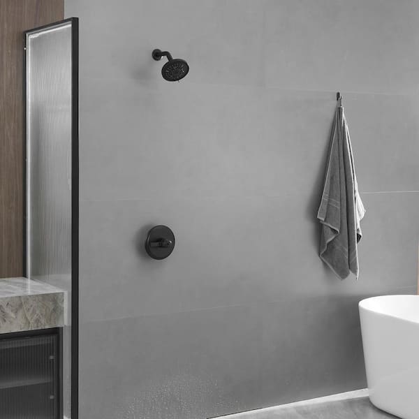 Single Handle 8-Spray Shower Faucet 1.8 GPM with Adjustable Flow Rate, Easy to Install in Matte Black