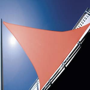 12 ft. x 12 ft. x 12 ft. 185 GSM Rust Red Equilteral Triangle Sun Shade Sail, for Patio Garden and Swimming Pool