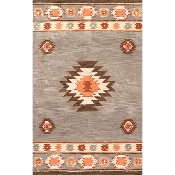 nuLOOM Shyla Abstract Sage 8 ft. x 10 ft. Area Rug