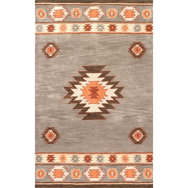 nuLOOM Shyla Abstract Sage 9 ft. x 12 ft. Area Rug