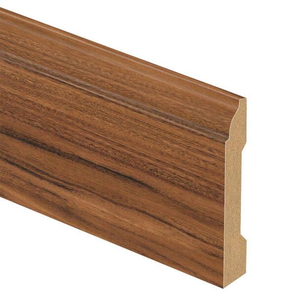 Zamma Golden Tigerwood 9/16 in. Thick x 3-1/4 in. Wide x 94 in. Length Laminate Wall Base Molding
