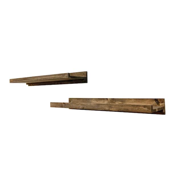 Intrinsic Haven Rustic Luxe 30 in. W x 10 in. D Dark Brown Pine Wood