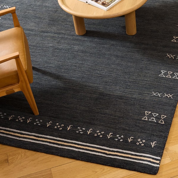 Himalaya 9 ft. x 12 ft. Charcoal Tribal Area Rug