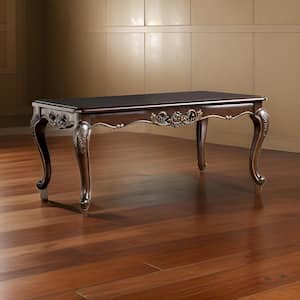 Halie 28 in. Java Brown Rectangle Wood Coffee Table with Classic Cabriole Legs