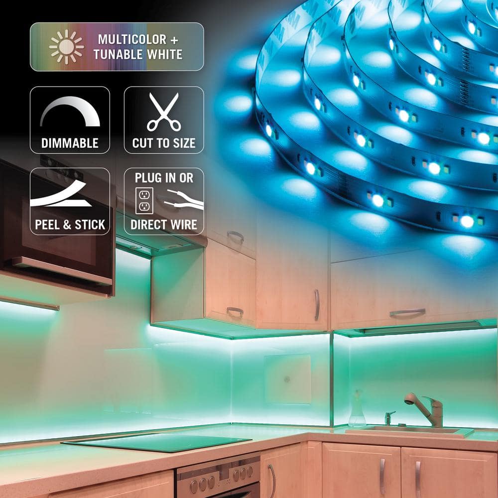 16 ft Multicolor LED Strip Light Kit with Remote