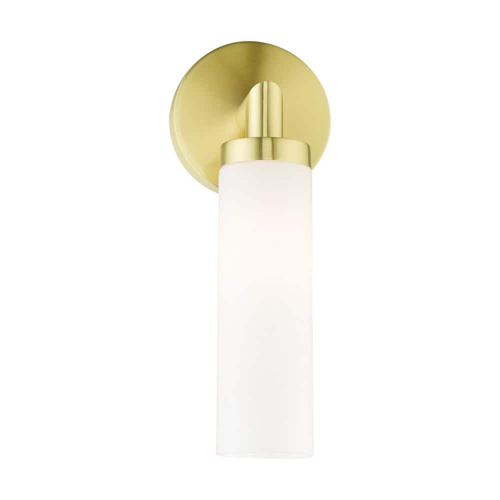 Aero Satin Brass Direct Wired 11" Modern Wall Sconce
