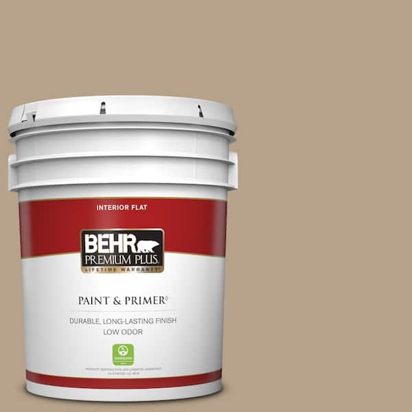 BEHR PREMIUM PLUS 5 gal. #PPU7-06 Chateau Flat Low Odor Interior Paint & Primer