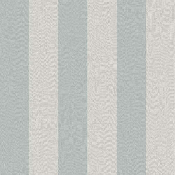 Graham & Brown Water Silk Stripe Teal/Silver Wallpaper Sample