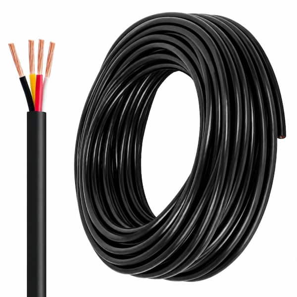20 AWG 4 Conductor Electrical Wire 300 Ft Oxygen-Free Copper PVC Flexible Cable for LED Lighting Automoti