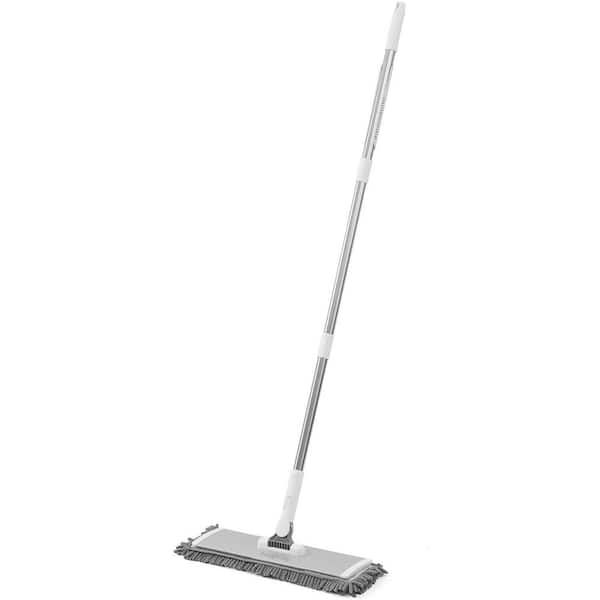 Heavy Duty Wet and Dry Microfiber Sweeper Flat Mop with 2-Different Mop Pads