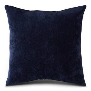 Solid Royal Blue Velvet 24 in. x 24 in. Square Throw Pillow Cover