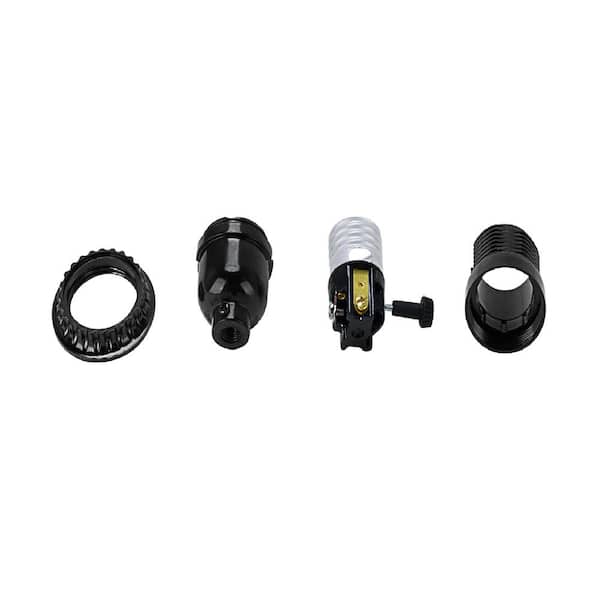 Aspen Creative Corporation Black Phenolic 2-Way Lamp Socket (1-Pack)