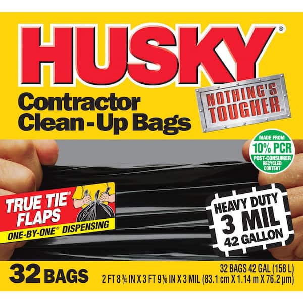 ToughBag 42 Gallon Trash Bags, 3 Mil Contractor Bags, Heavy Duty