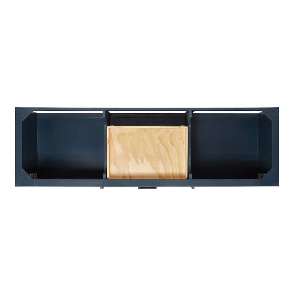 Midnight Blue 72" Double Freestanding Solid Wood Bathroom Vanity