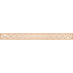 Tulum Fretwork 0.375 in. D x 46.375 in. W x 4 in. L Hickory Wood Panel Moulding