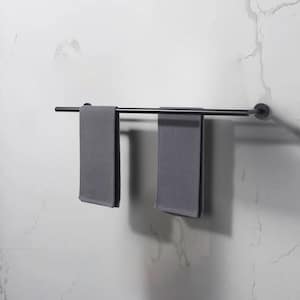 32 in. Wall Mount Towel Bar in Matte Black