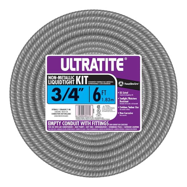 3/4 in. x 6 ft. Ultratite Liquidtight Flexible Non-Metallic PVC Conduit Whip