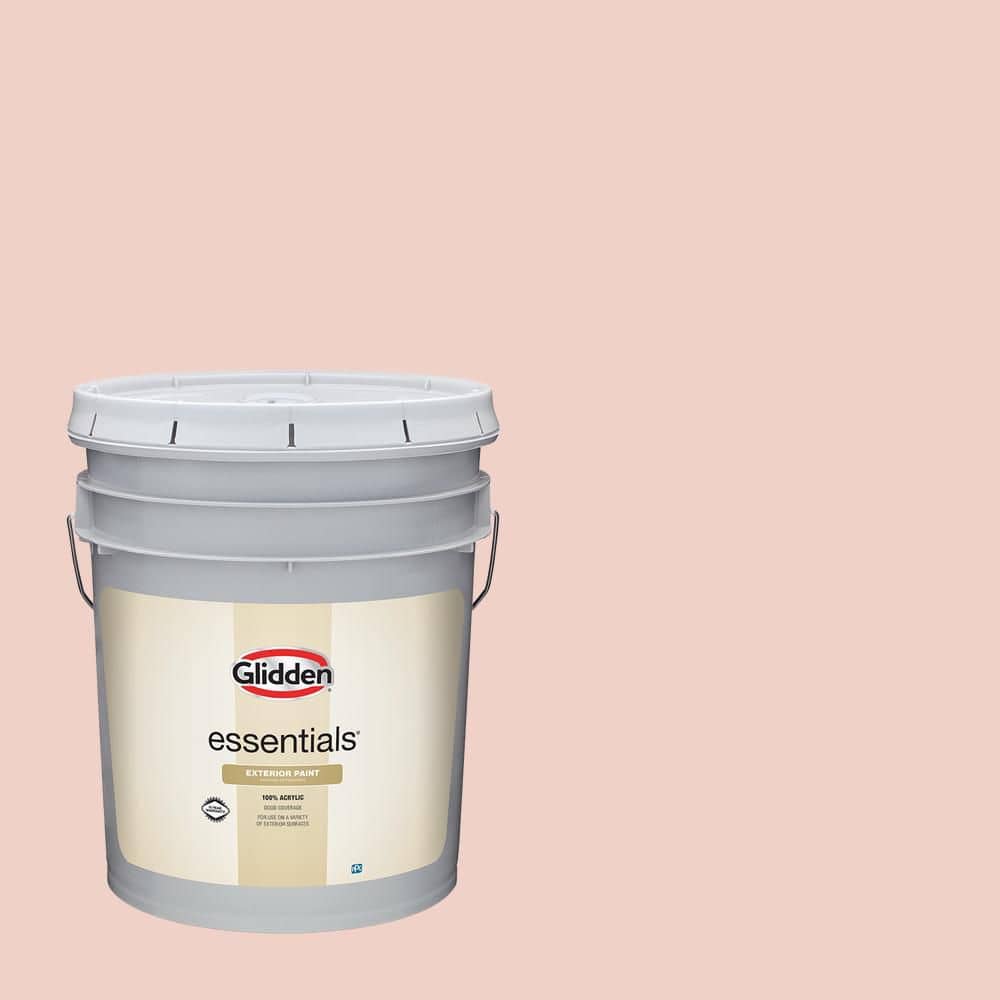 Glidden Essentials 5 gal. Chic Peach Semi-Gloss Exterior Paint