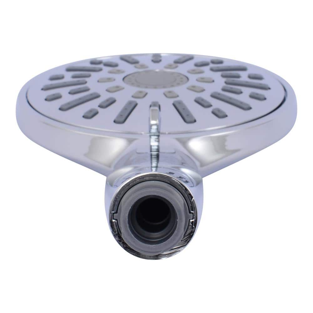Polished Chrome 5-Spray Handheld Showerhead with Stainless Steel Hose