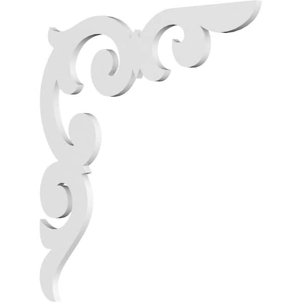 Ekena Millwork 5/8 in. W x 22 in. H x 22 in. D PVC Kendall Bracket