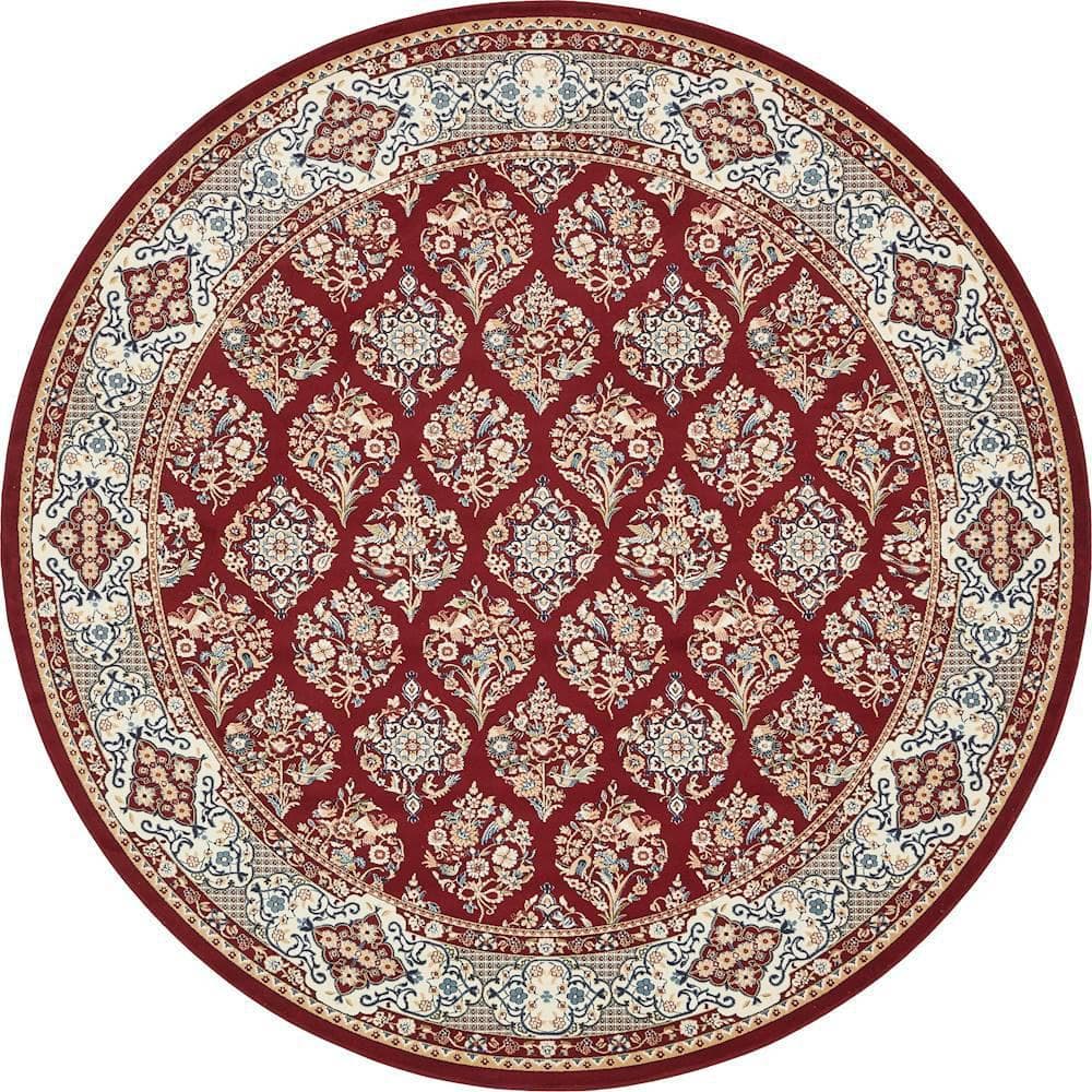 Narenj Sheffield Burgundy 10' 0 x 10' 0 Round Rug price history on PriceWatchPro