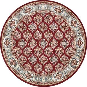 Narenj Sheffield Burgundy 10' 0 x 10' 0 Round Rug