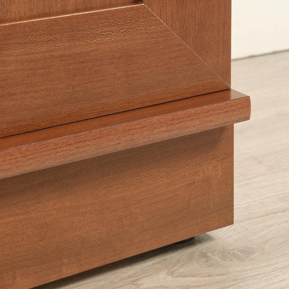 Sienna Oak Tall Single Door Pantry Cabinet with Adjustable Shelves