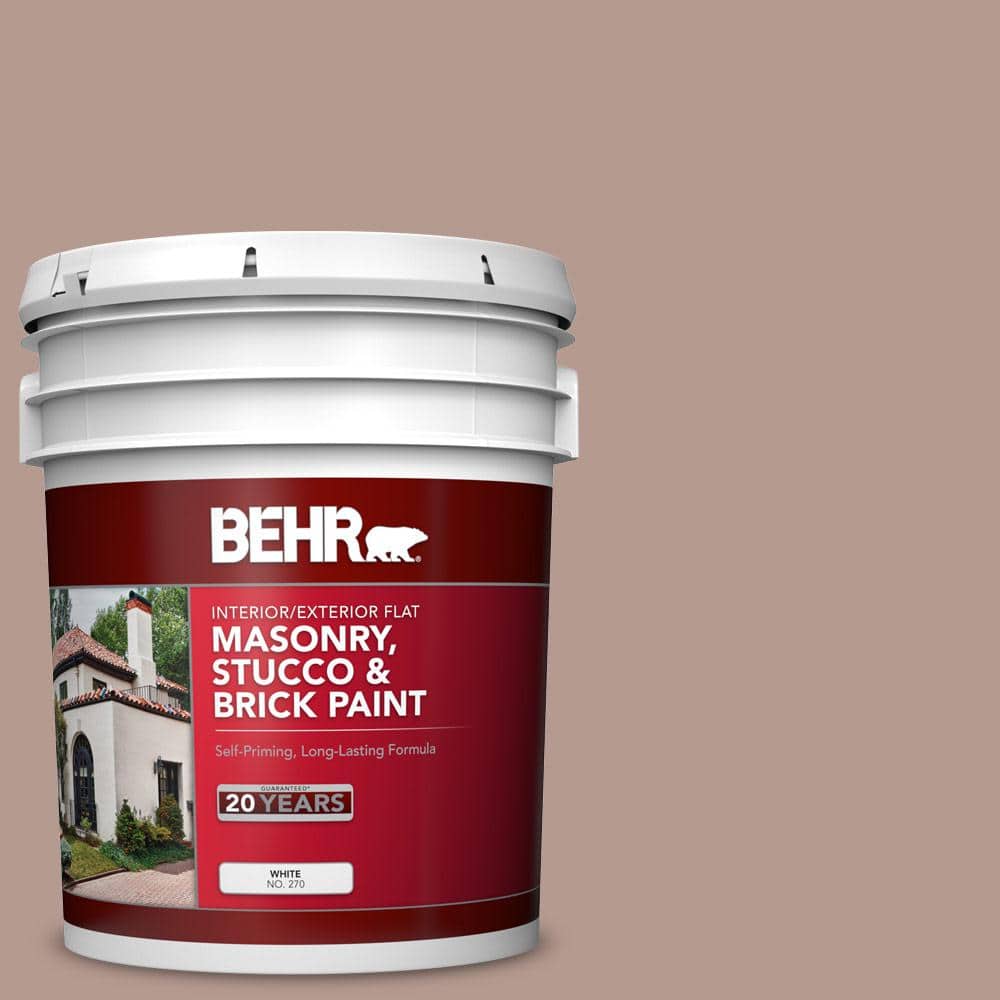 5 gal. #PPU5-15 Postmodern Mauve Flat Interior/Exterior Masonry, Stucco and