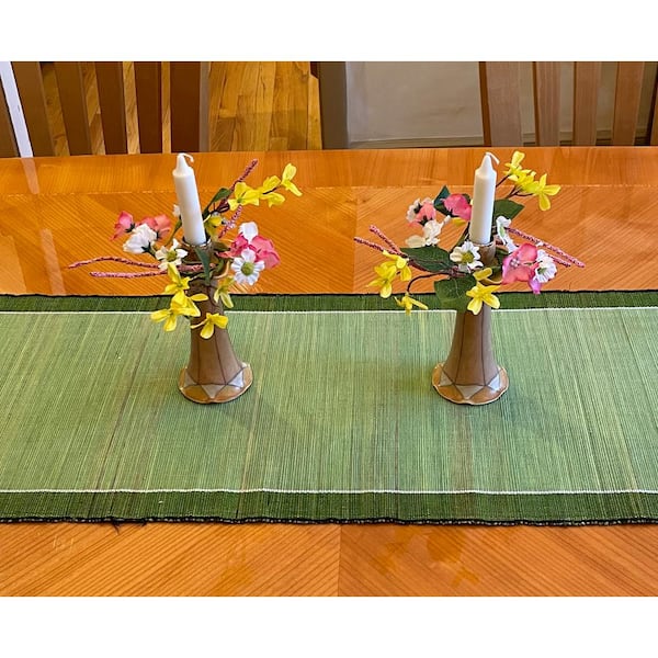 Unbranded 9 in Cherry Forsythia Daisy Candle Ring, Pink (Set of 2)