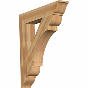 6 in. x 42 in. x 42 in. Western Red Cedar Olympic Traditional Rough Sawn Bracket