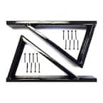 1.5 in. x 10 in. Steel Universal Stringer Black