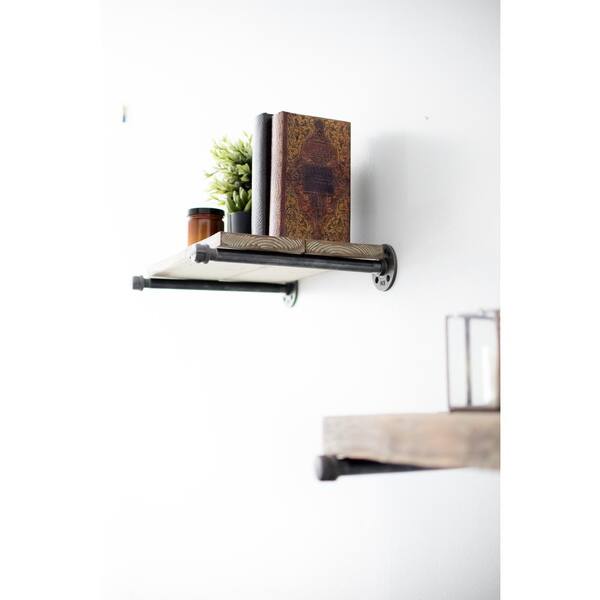 thumbnail image 2 of 2x Malleable Iron Pipe Shelf Brackets – Retro Industrial Wall Mounted Shelving 2 of 6