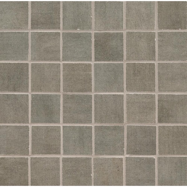 MSI Ridgestone Concrete 12 in. x 12 in. x 0.36 in. Matte Ceramic Mesh-Mounted Mosaic Floor and Wall Tile (8 sq. ft./Case)