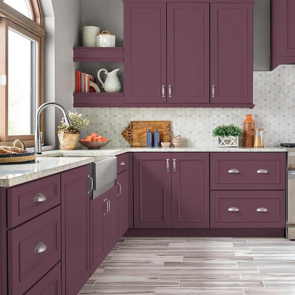1 gal. #PPU1-19 Classic Berry Semi-Gloss Enamel Interior/Exterior Cabinet, Door & Trim Paint