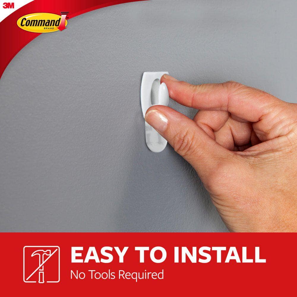 Clear Plastic Mini Self-Adhesive Wall Hooks, 18-Pack