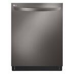 24 in. in PrintProof Black Stainless Steel Top Control Dishwasher with TrueSteam, QuadWash and Dynamic Dry