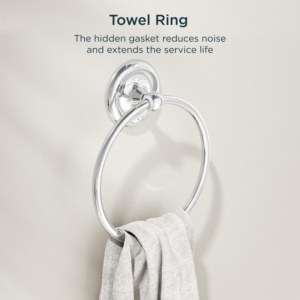 Brushed Chrome 3-Piece Bathroom Hardware Set