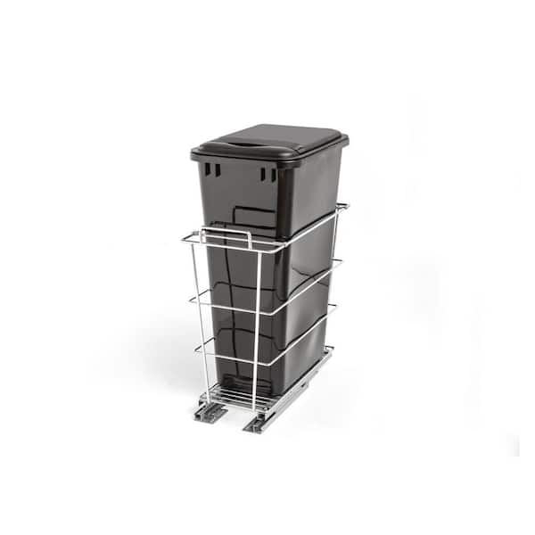 Bottom-Mounted Vanity Trash Can Pullout