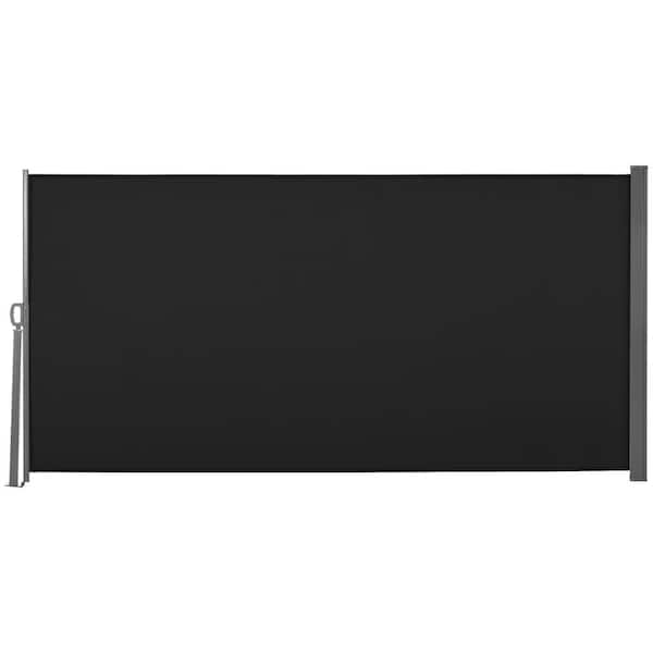 Outsunny 118 in. Side Awning, Retractable Privacy Screen and Driveway Guard